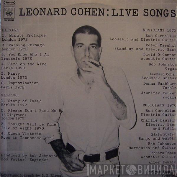 Leonard Cohen  - Live Songs