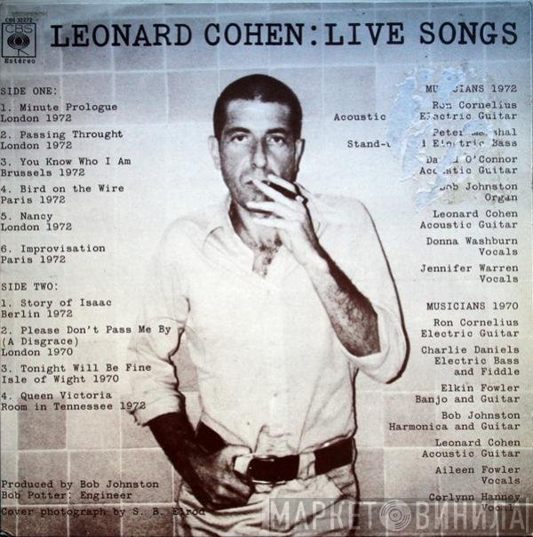 Leonard Cohen  - Live Songs