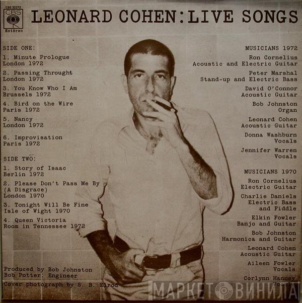 Leonard Cohen  - Live Songs