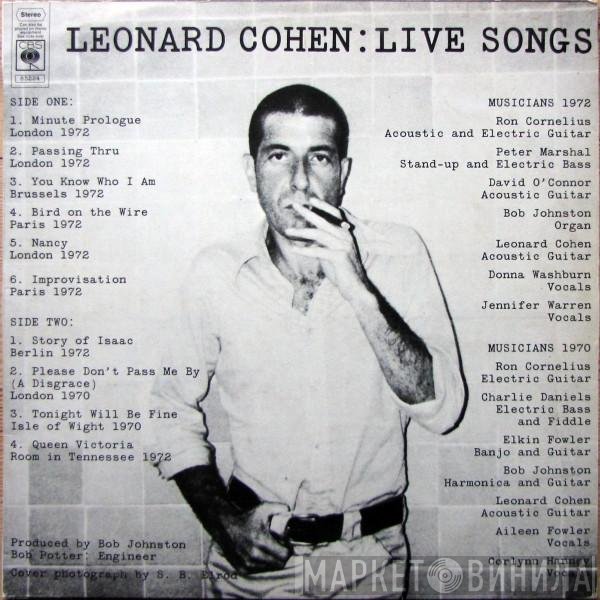 Leonard Cohen  - Live Songs