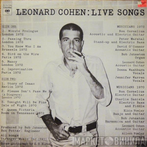 Leonard Cohen  - Live Songs