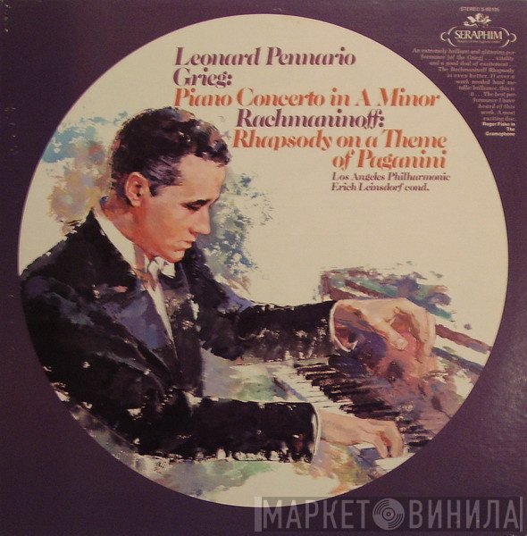 Leonard Pennario, Edvard Grieg, Sergei Vasilyevich Rachmaninoff, Los Angeles Philharmonic Orchestra, Erich Leinsdorf - Piano Concerto In A Minor / Rhapsody On A Theme Of Paganini