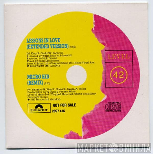 Level 42  - Lessons In Love (Extended Version)