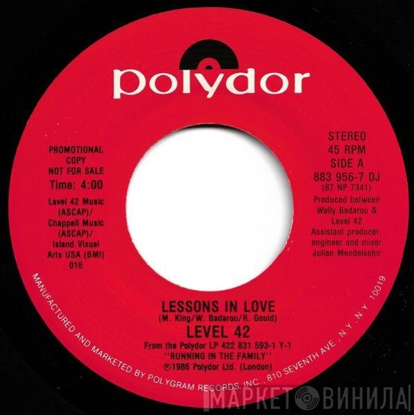 Level 42  - Lessons In Love