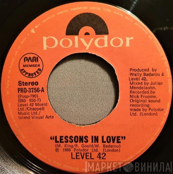 Level 42  - Lessons In Love