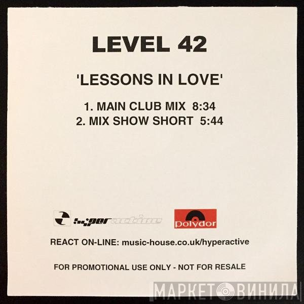 Level 42  - Lessons In Love