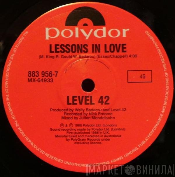 Level 42  - Lessons In Love