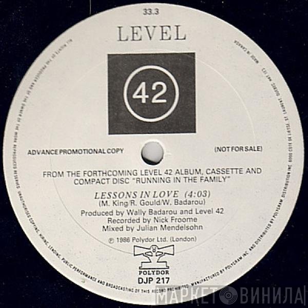 Level 42  - Lessons In Love