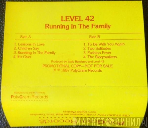 Level 42  - Running In The Family
