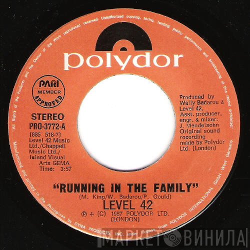 Level 42  - Running In The Family