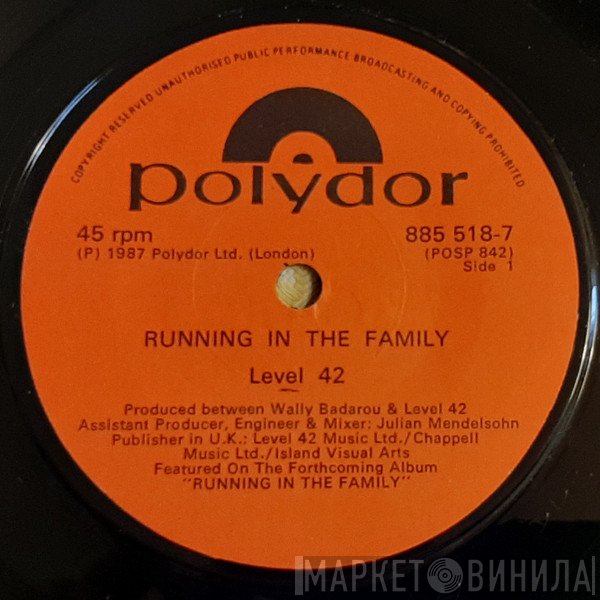 Level 42  - Running In The Family