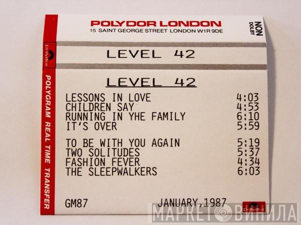 Level 42  - Running In The Family