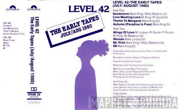 Level 42 - The Early Tapes (July/August 1980)