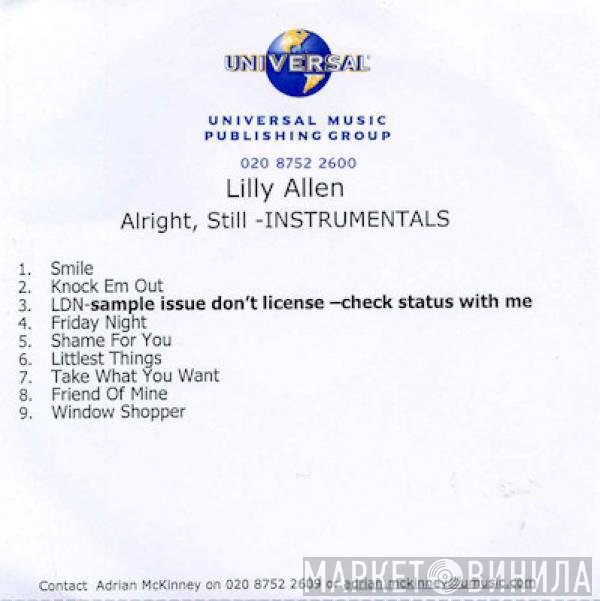 Lily Allen  - Alright, Still - Instrumentals