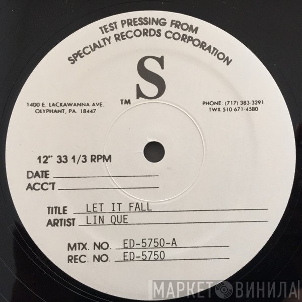 Lin Que  - Let It Fall / Par Ley