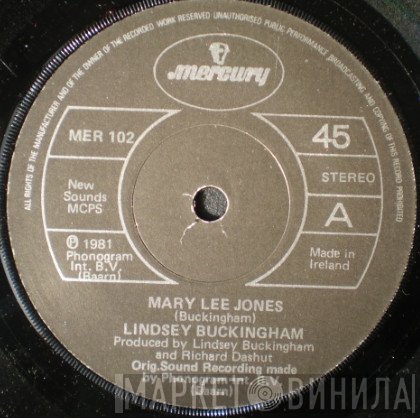 Lindsey Buckingham - Mary Lee Jones