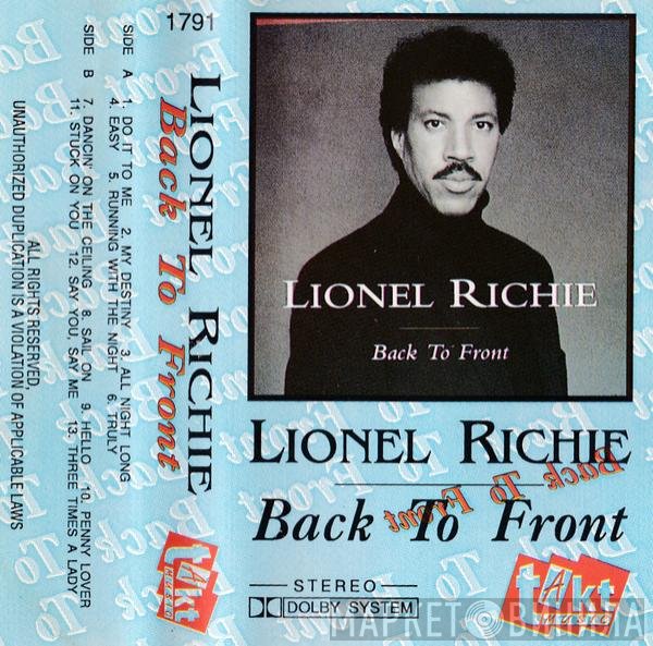 Lionel Richie  - Back To Front