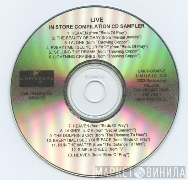 Live  - In Store Compilation CD Sampler