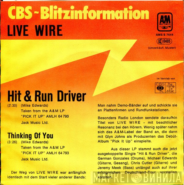 Live Wire   - Hit & Run Driver