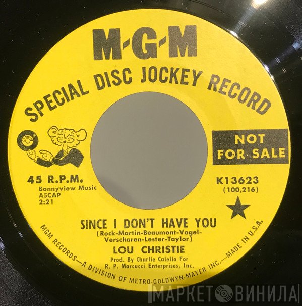 Lou Christie - Since I Don't Have You / Wild Life's In Season