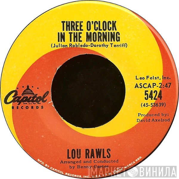 Lou Rawls  - Three O'Clock In The Morning