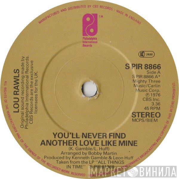 Lou Rawls - You'll Never Find Another Love Like Mine / Lady Love