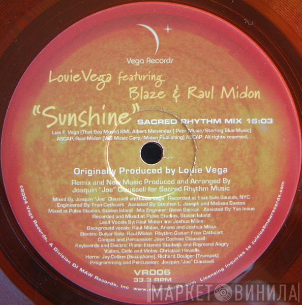 Louie Vega Presents Blaze & Raul Midón  - Sunshine (Extended Length)
