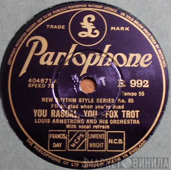Louis Armstrong And His Orchestra, Jack Purvis And His Orchestra - You Rascal, You / Poor Richard