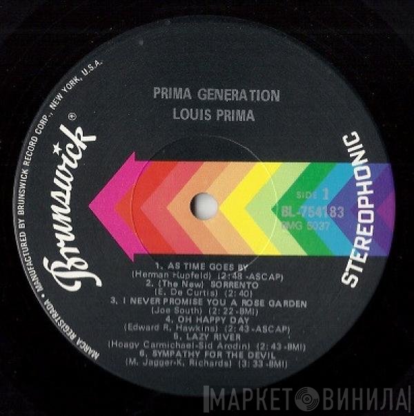 Louis Prima With Sam Butera And The Witnesses  - The Prima Generation '72