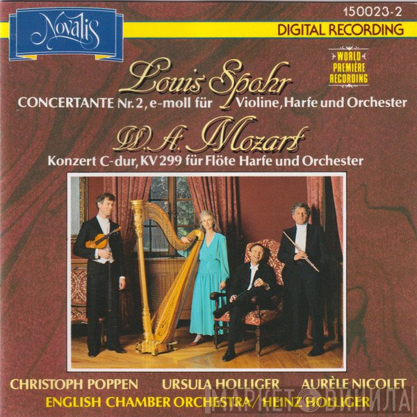 Louis Spohr, Wolfgang Amadeus Mozart, Christoph Poppen, Ursula Holliger, Aurèle Nicolet, English Chamber Orchestra / Heinz Holliger  - Harfenkonzerte