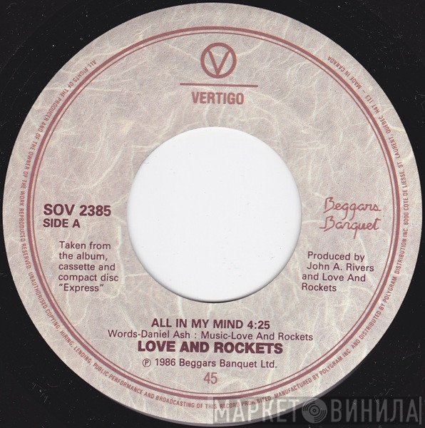Love And Rockets  - All In My Mind