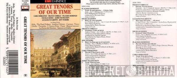Luciano Pavarotti, Placido Domingo, Nicolai Gedda, Franco Corelli, Carlo Bergonzi, Jon Vickers, James McCracken - Great Tenors Of Today