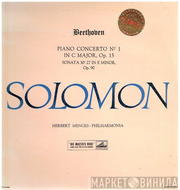 Ludwig van Beethoven, Solomon , Herbert Menges, Philharmonia Orchestra - Piano Concerto No. 1 In C Major, Op. 15 / Sonata No. 27 In E Minor, Op. 90