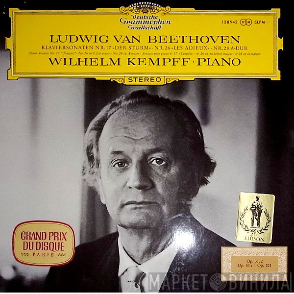 Ludwig van Beethoven, Wilhelm Kempff - Klaviersonaten »Der Sturm« / »Les Adieux« / Nr. 28 A-dur, Op. 101