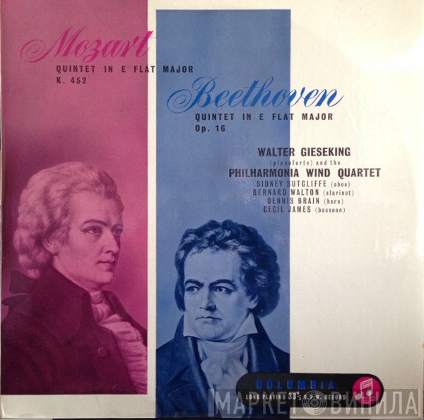 Ludwig van Beethoven, Wolfgang Amadeus Mozart, Walter Gieseking, Philharmonia Wind Quartet - Quintet In E Flat Major K. 452 / Quintet In E Flat Major Op. 16