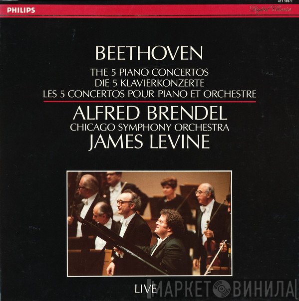 Ludwig van Beethoven, The Chicago Symphony Orchestra, James Levine , Alfred Brendel - The Five Piano Concertos (Live)