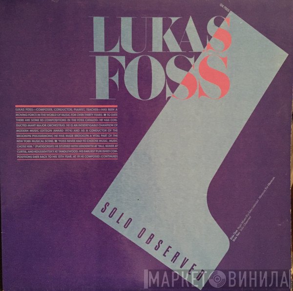 Lukas Foss  - Solo Observed