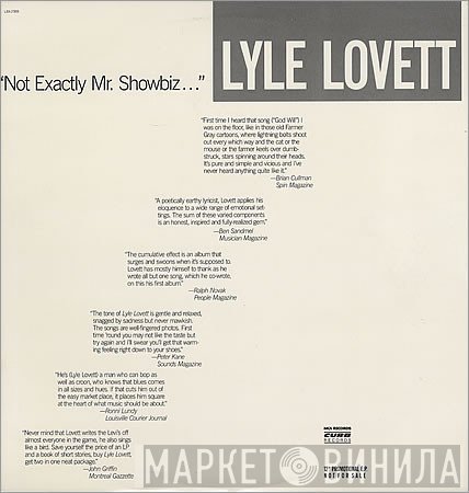 Lyle Lovett - Not Exactly Mr. Showbiz