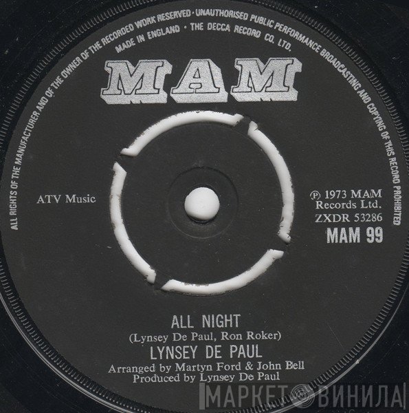 Lynsey De Paul  - All Night