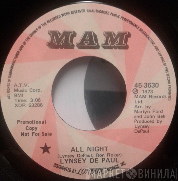 Lynsey De Paul  - All Night