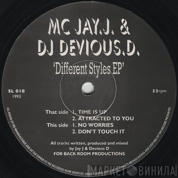 MC Jay J & Devious D - Different Styles EP