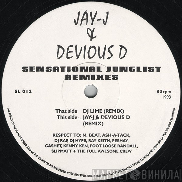 MC Jay J & Devious D - Sensational Junglist Remixes