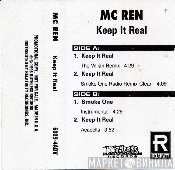 MC Ren  - Keep It Real