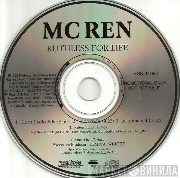 MC Ren  - Ruthless For Life
