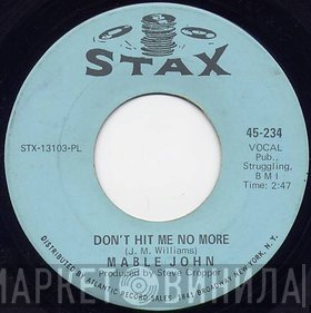 Mable John - Don't Hit Me No More / Left Over Love