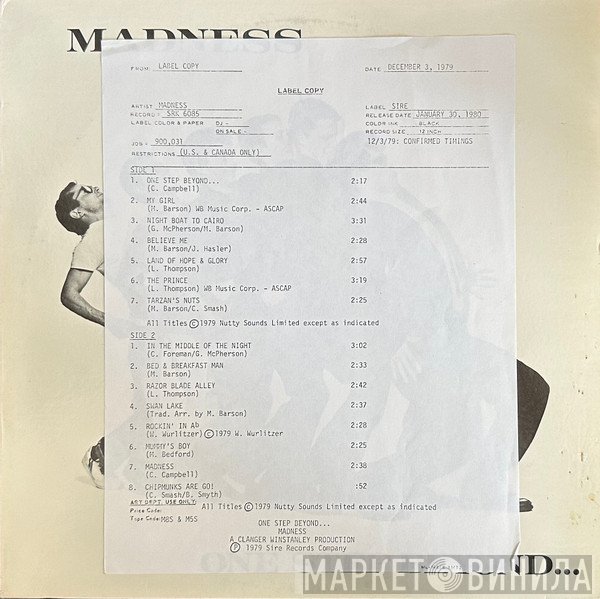 Madness  - One Step Beyond...