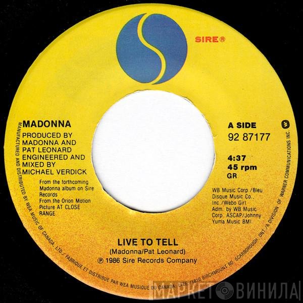 Madonna  - Live To Tell