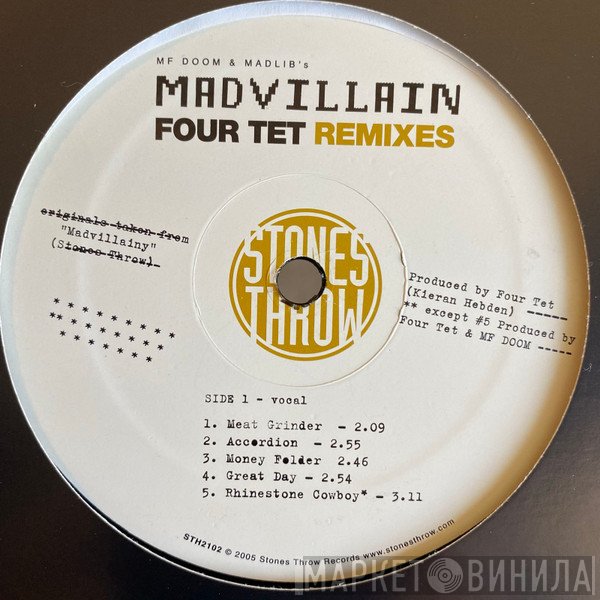 Madvillain - Four Tet Remixes