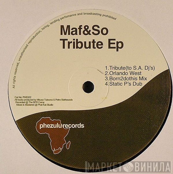 Maf & So - Tribute EP