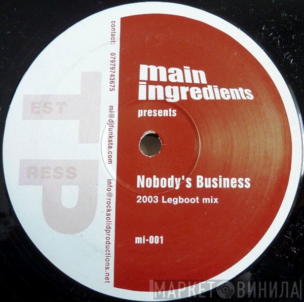 Main Ingredients  - Nobody's Business